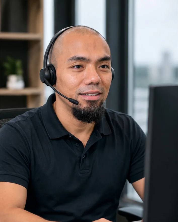 Adrian Tadeo at his desk