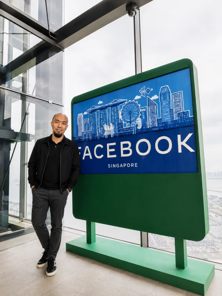 Adrian Tadeo at the Meta Singapore office